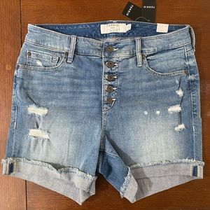 Torrid Fly-Button Denim Shorts